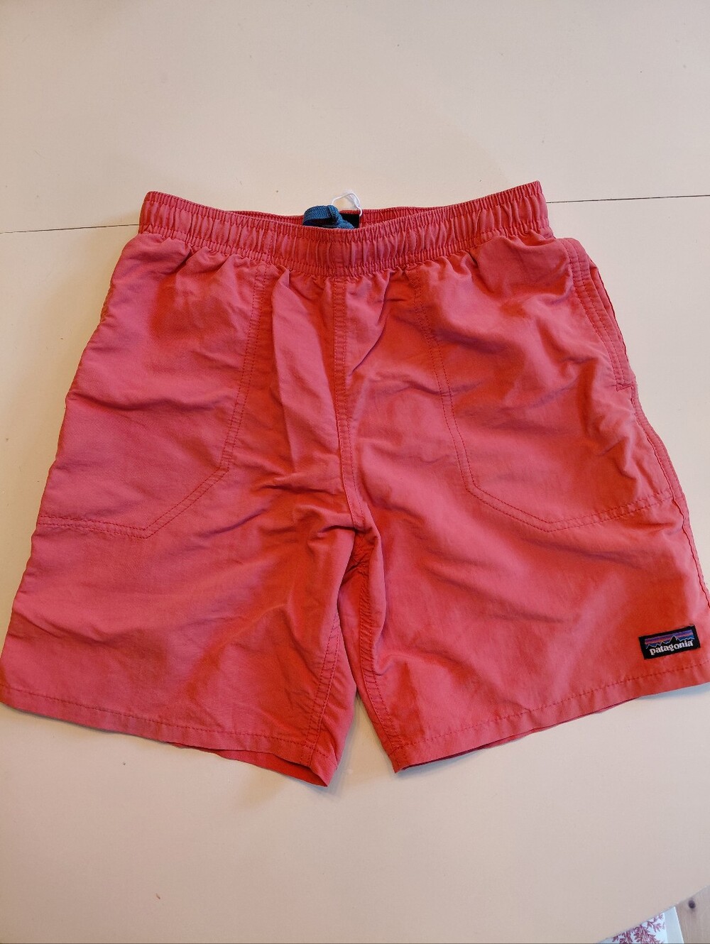 VGUC Patagonia Baggies Shorts Lined Swim Trunks Sz Boys Large (12) Salmon